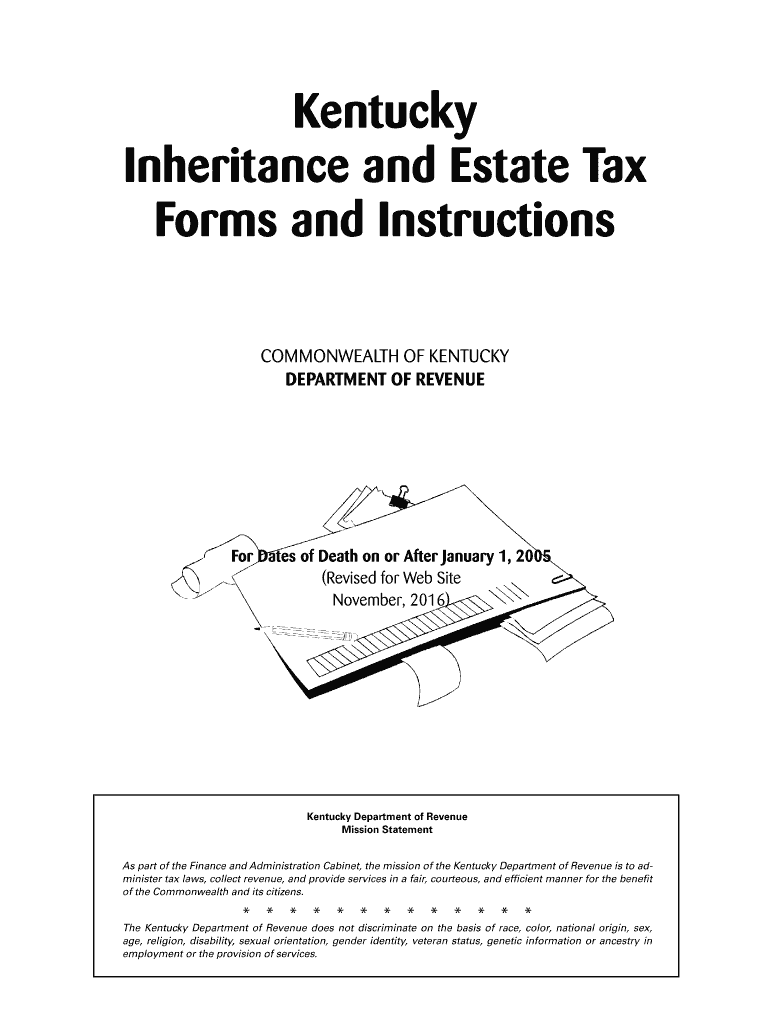  Kentucky Inheritance Tax Forms 2016