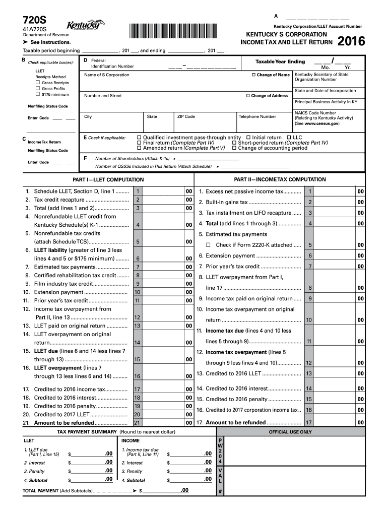  Kentucky Form 720s 2016