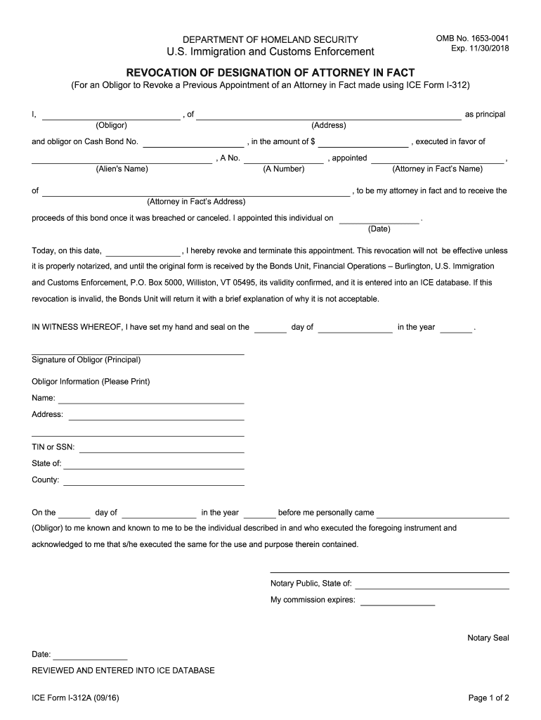 Ice I Designation Form