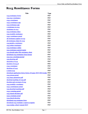 Rccg Remittance Portal  Form