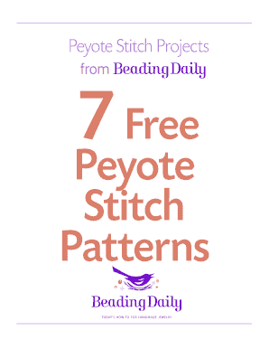 Peyote Patterns PDF  Form