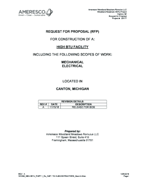 Construction Rfp Template  Form