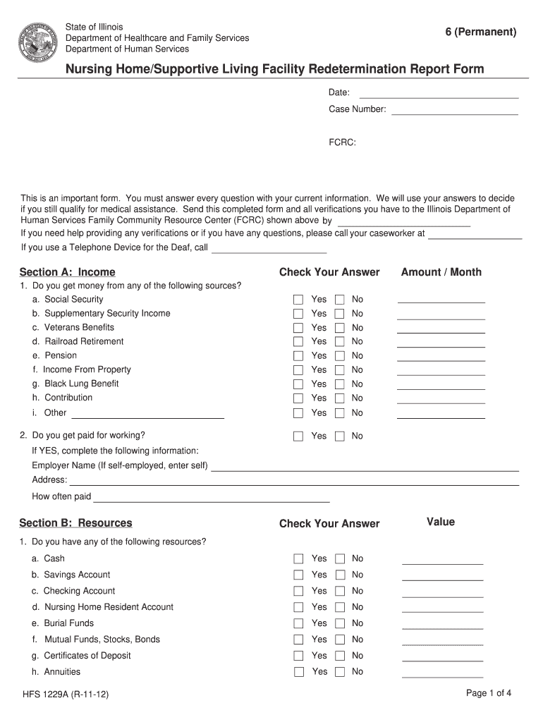  Nursing HomeSupportive Living Facility Redetermination 2012