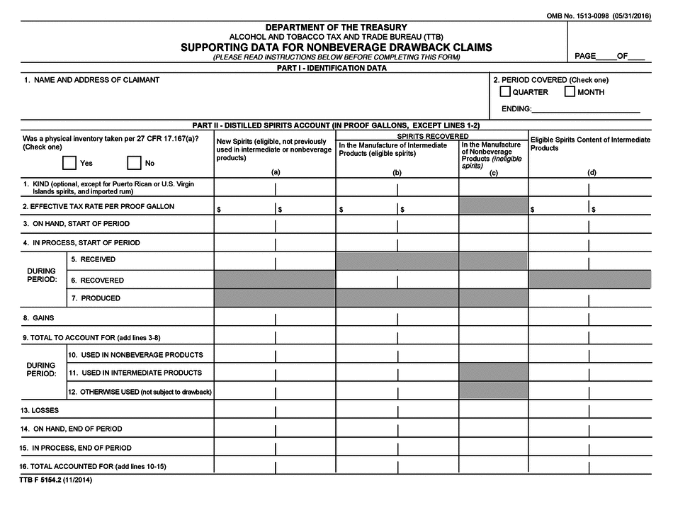 TTB F 5154.2 form