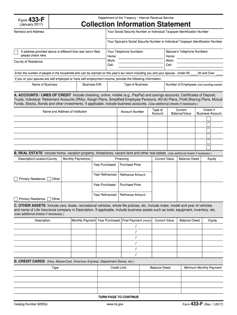  Form 433 F 2017