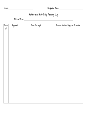 Notice and Note PDF  Form