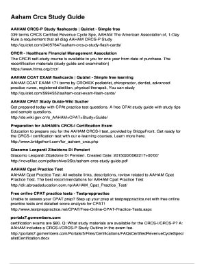 Aaham Crcs Practice Test  Form