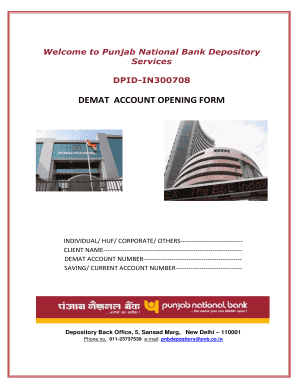 Pnb Demat Account Opening Application Form