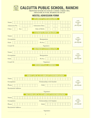 Kolkata Public School Ranchi  Form