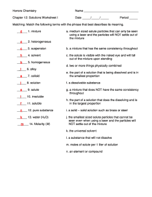 How Solutions Form Answer Key