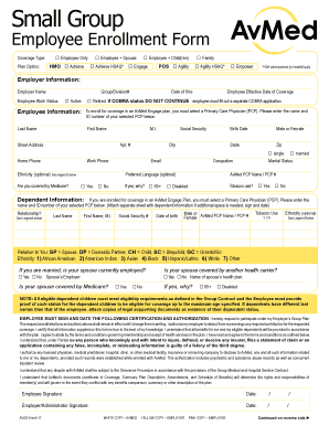 Employee Enrollment Form Uat Avmed Org Uat Avmed