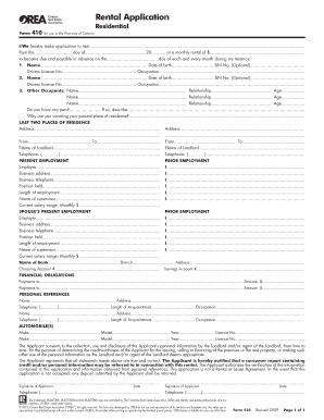 Other Occupants Name Form