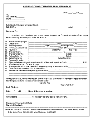 Composite Transfer Grant Form PDF