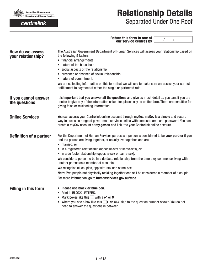 Relationship Details Ss293  Form