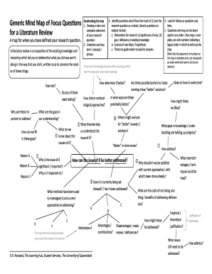 Generic Mind Map of Focus Questions  Form