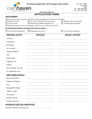 Own Haven Application Form