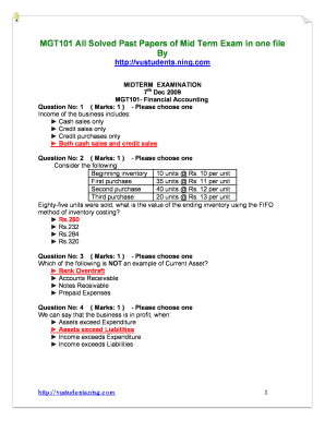 Mgt101 Past Papers  Form