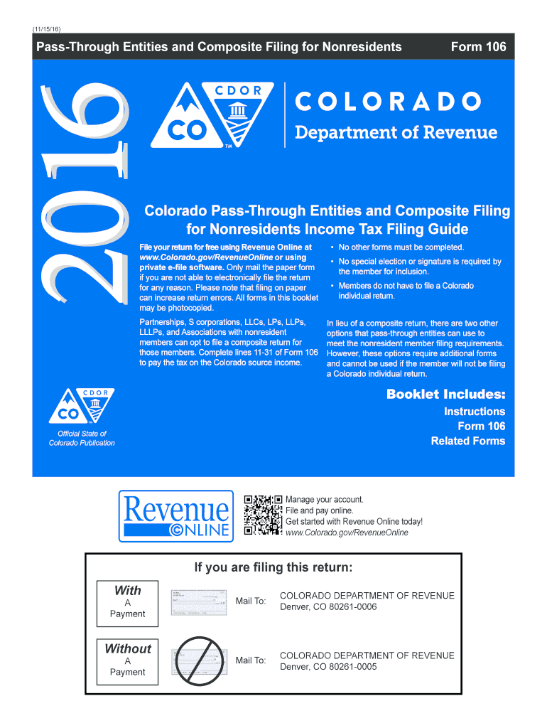  Colorado Form 106 2016