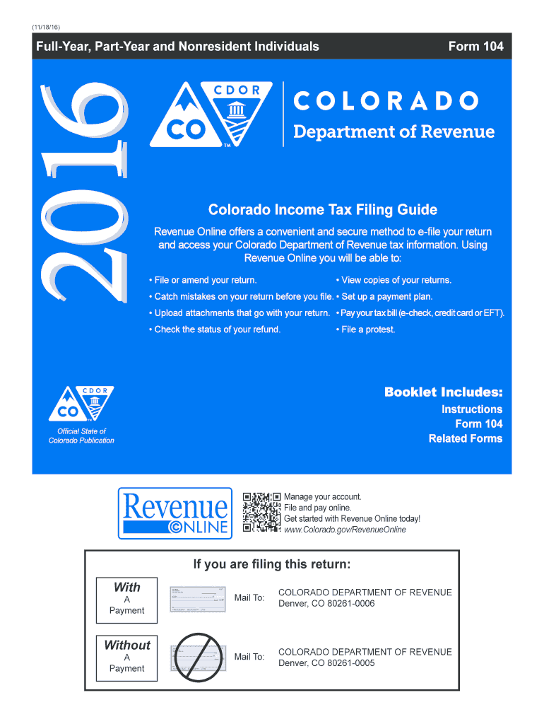 Colorado Tax Form 2016