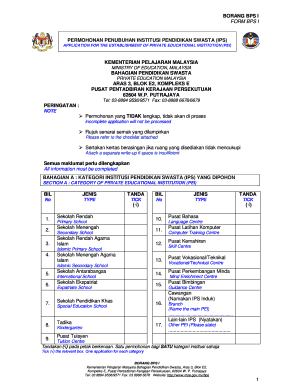 Borang Bps 1  Form