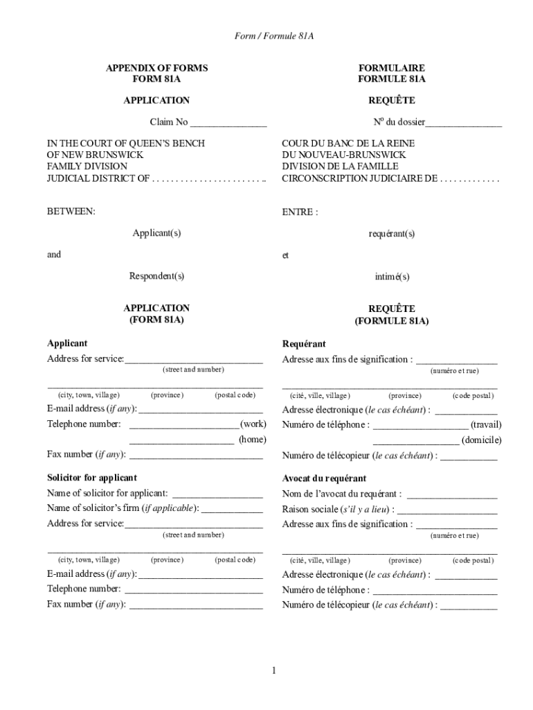 Form 81A Fm