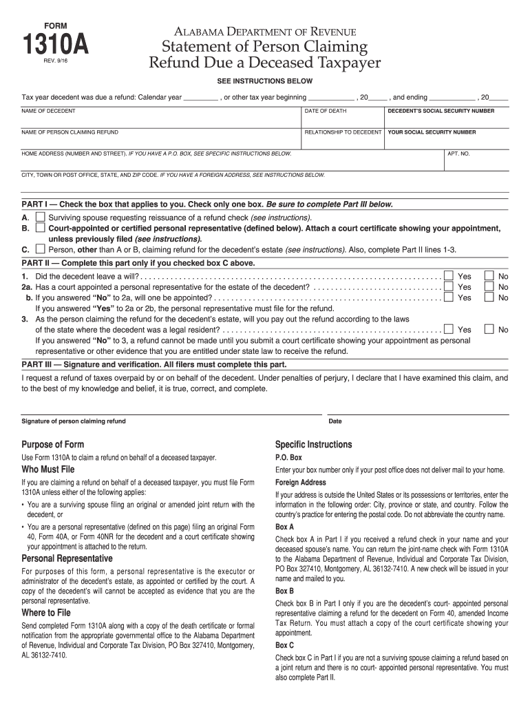 Al Claiming Form