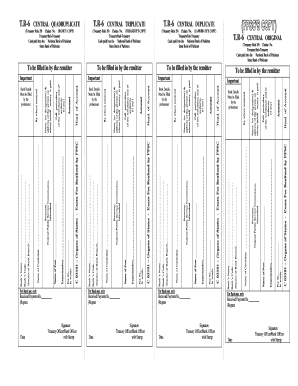 T R 6 CENTRAL QUADRUPLICATE T R 6 CENTRAL TRIPLICATE T R 6  Form