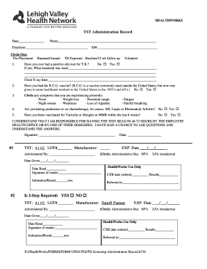 Employee Health Lvhn  Form