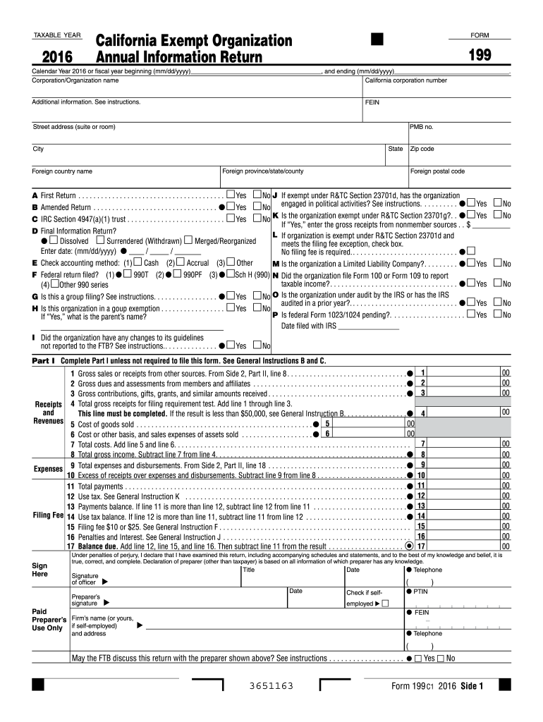  Ca Form 2016