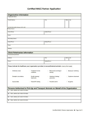 Get and Sign Certified MACC Partner Application  Form