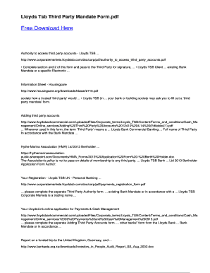 Third Party Mandate Letter Template  Form