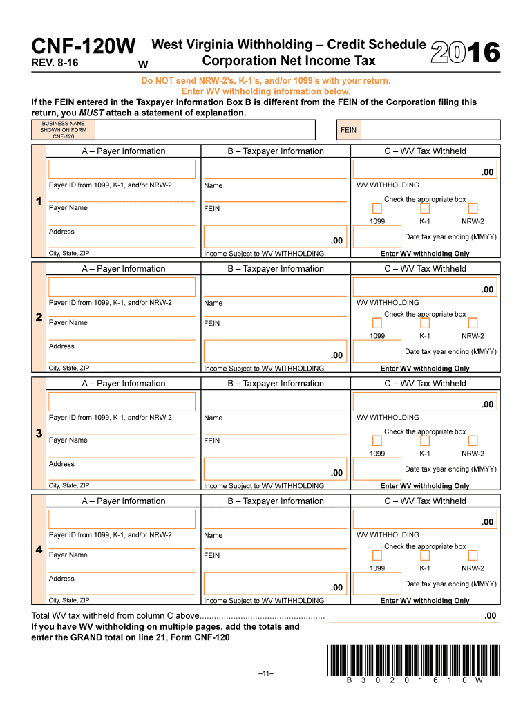  Cnf 120  Form 2016