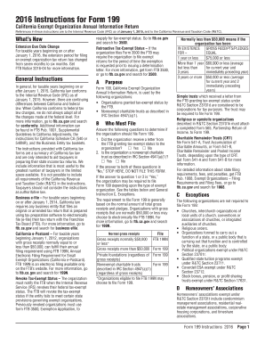  Ca Form 199 Instructions 2016-2024