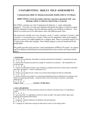 CO PARENTING SKILLS SELF ASSESSMENT  Form