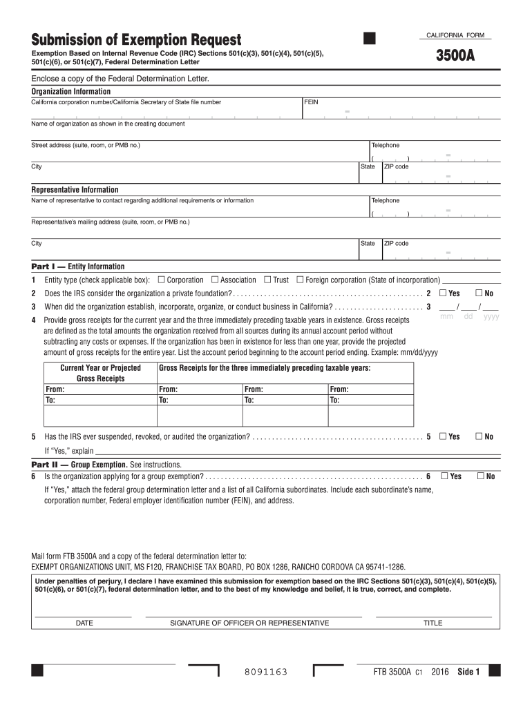  Form 3500a 2016