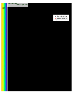 Science 8 Electromagnetic Spectrum Worksheet  Form