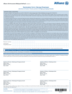  Nomination Form Borang Penamaan Allianz Com My 2015-2024