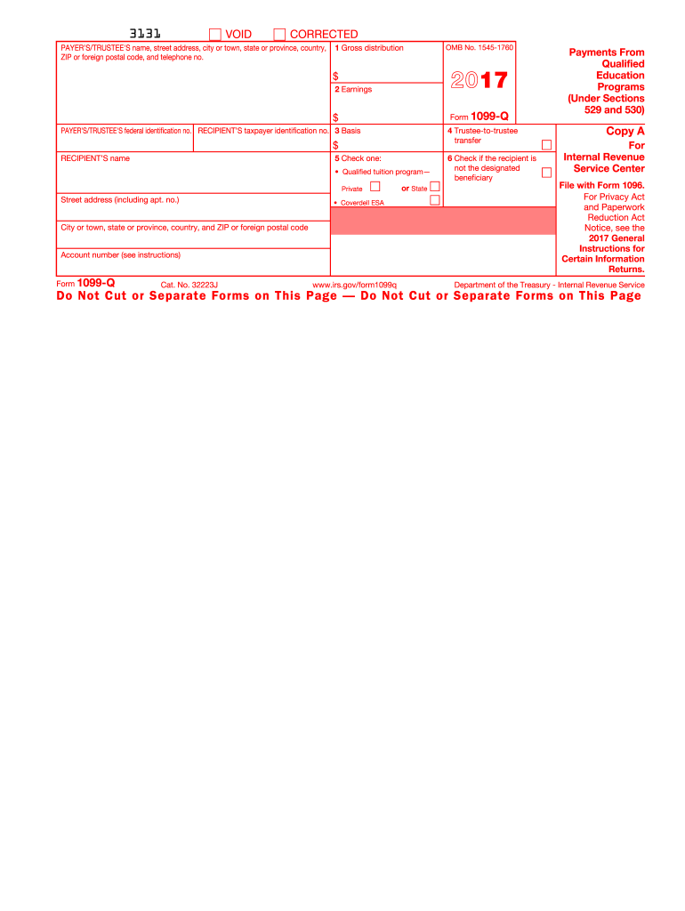  1099 Q  Form 2017