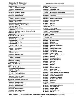  Karaoke Song Book PDF 2011