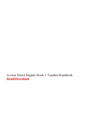 Avalon Direct English Book 2 PDF  Form
