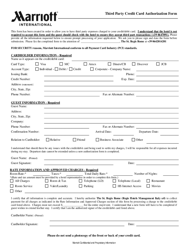 Marriott Employee Discount Form