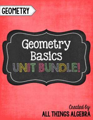 Unit 1 Dictionary Geometry Basics  Form