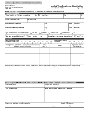Form 9100 162 LTE Application Wisconsin Department of Natural My Northland