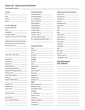 Project 333 Worksheet  Form