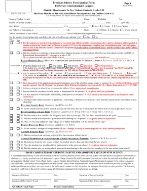 Get and Sign Texas Uil Athletic  Form