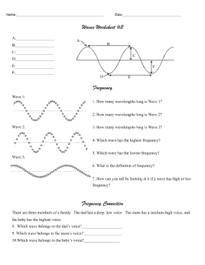 Wave Worksheet  Form