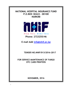 Nhif Card Sample  Form