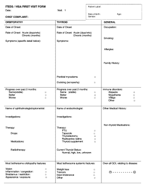 Visa Classification Thyroid  Form