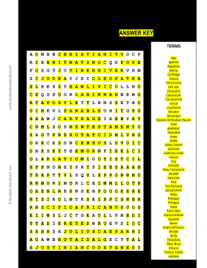 Ancient Rome Word Search Puzzle Answers  Form