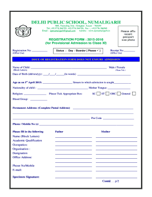 Dps Numaligarh  Form